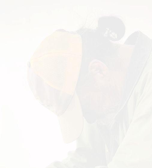Volunteer praying